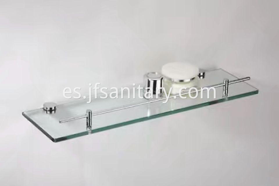 Brass glass towel shelf